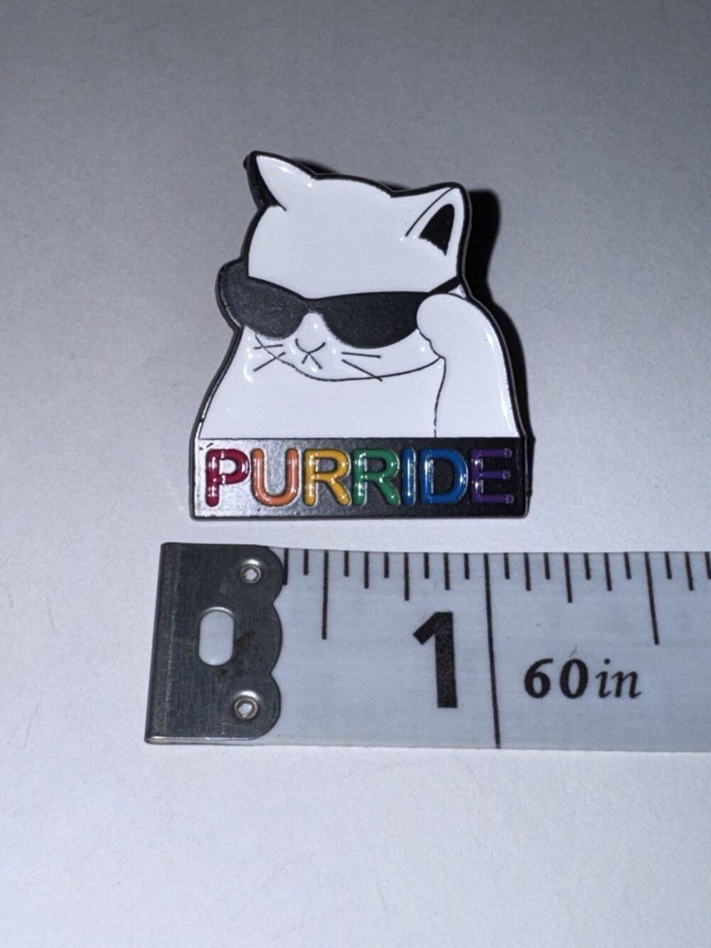 Purride Pride Cat Kitten Pin Brooch